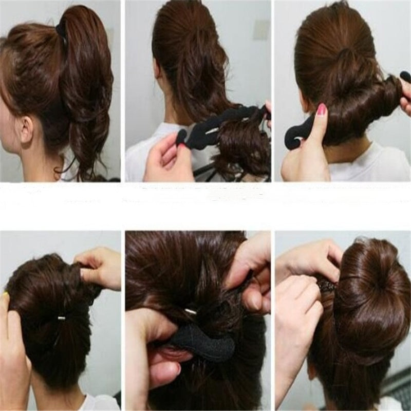 Hair Styling Magic Sponge donut Bun Curler Hairstyle Twist Maker Tool Roller Coiffure Hair Braider Styling Tools hair braid tool
