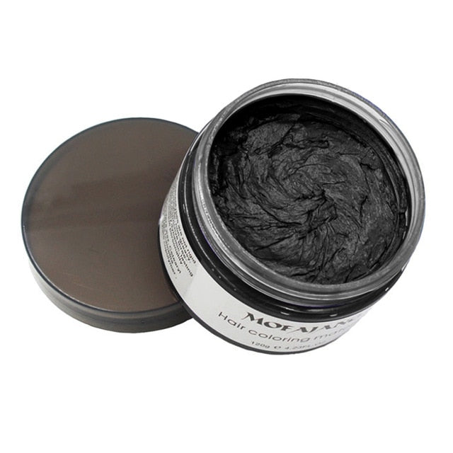 Mofajang Color Hair Wax Styling Pomade Silver Grandma Grey Disposable Natural Hair Strong Gel Cream Hair Dye for Women Men 120g