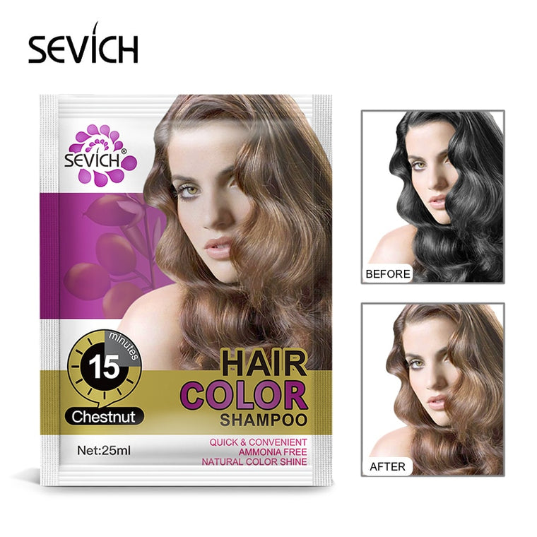 15mis Moisturizing hair dye cream 5pcs/lot Natural organic temporary Coffee hair dye shampoo for woman 5 Colors Hiar Shampoo